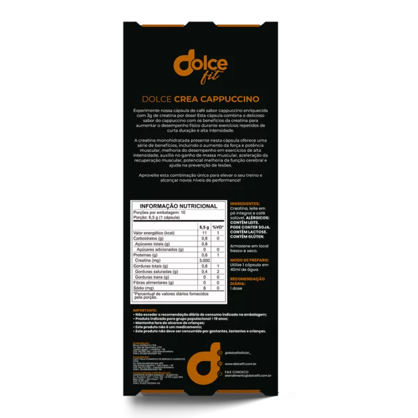 Dolce Crea - Café com Creatina Sabor Cappuccino